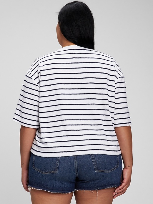 Image number 5 showing, Towel Terry Boxy Cropped T-Shirt