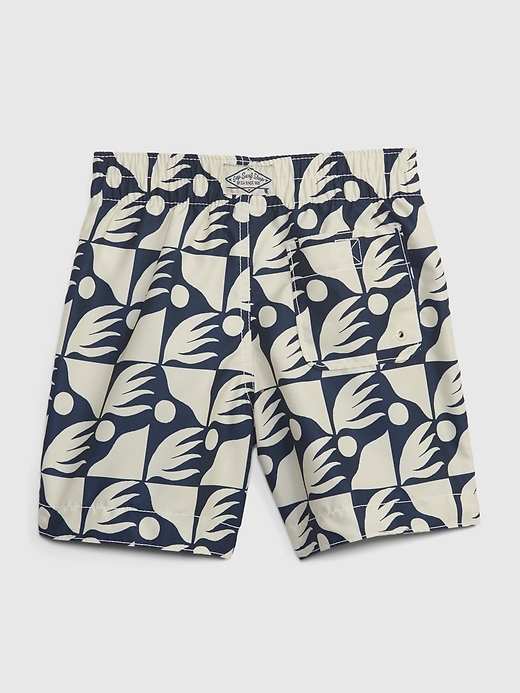 View large product image 2 of 3. Toddler 100% Recycled Printed Swim Trunks