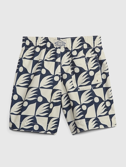 Image number 2 showing, Toddler 100% Recycled Printed Swim Trunks