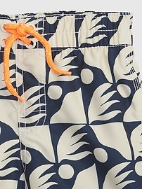 View large product image 3 of 3. Toddler 100% Recycled Printed Swim Trunks