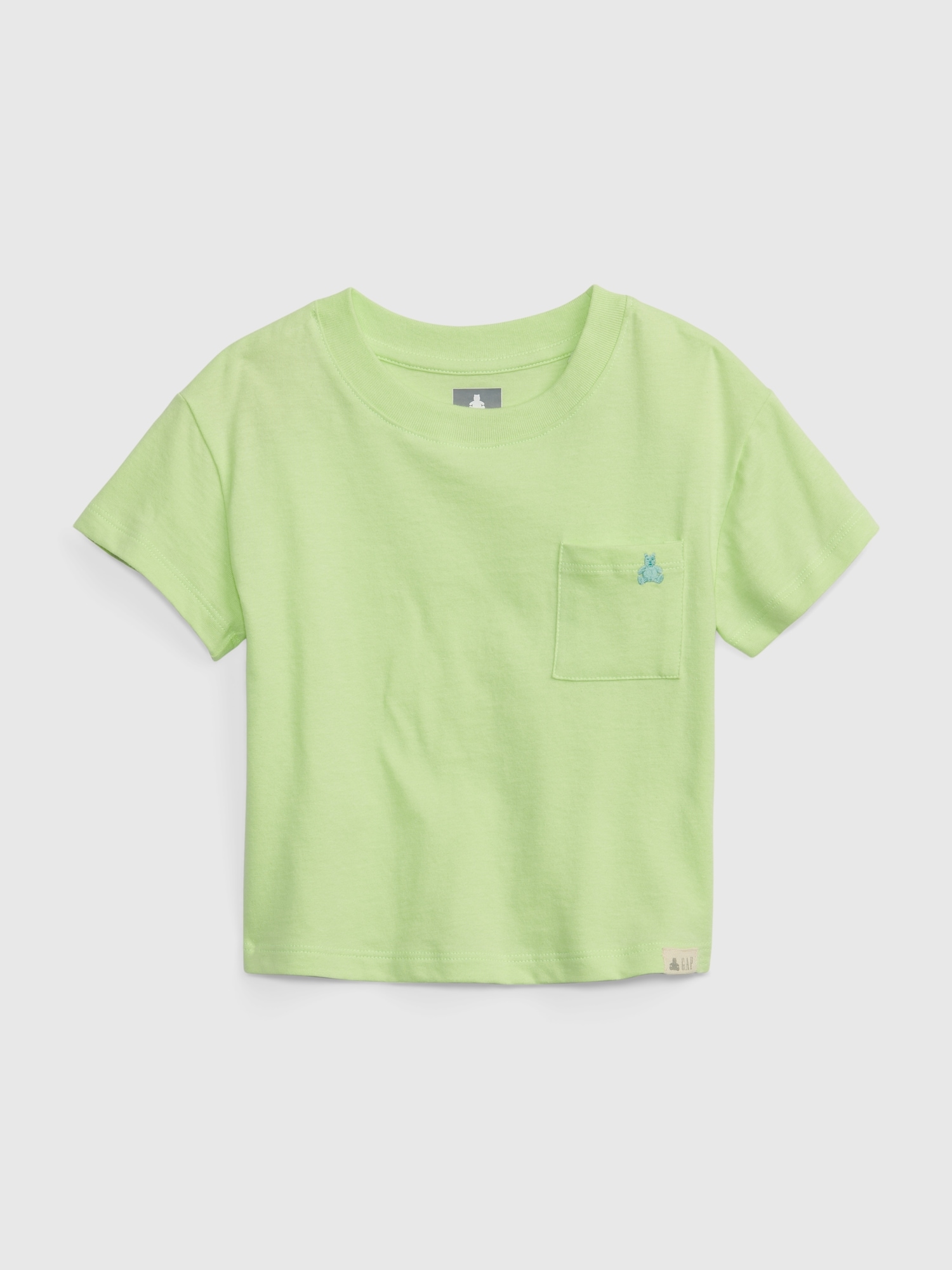 Gap Toddler 100% Organic Cotton Mix and Match Pocket T-Shirt green. 1