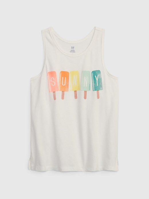 View large product image 1 of 1. Kids 100% Organic Cotton Graphic Tank Top
