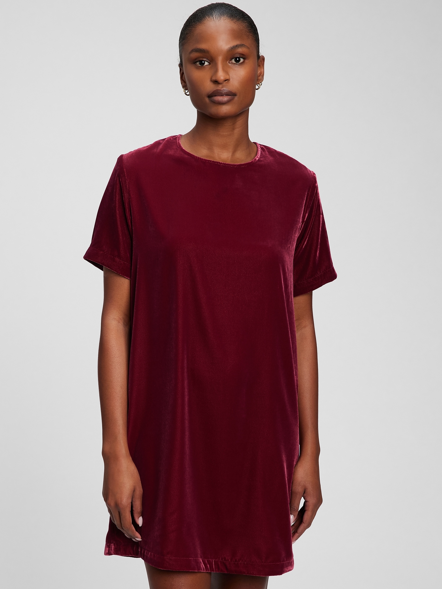 Recycled Velvet T-Shirt Dress | Gap