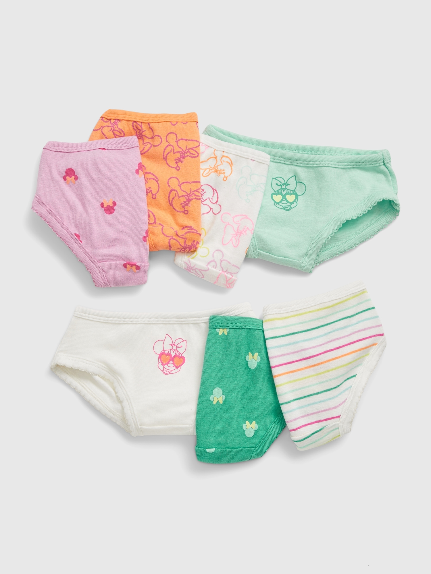 Disney Minnie Mouse Undies Cotton Underwear Panties 7 Girls