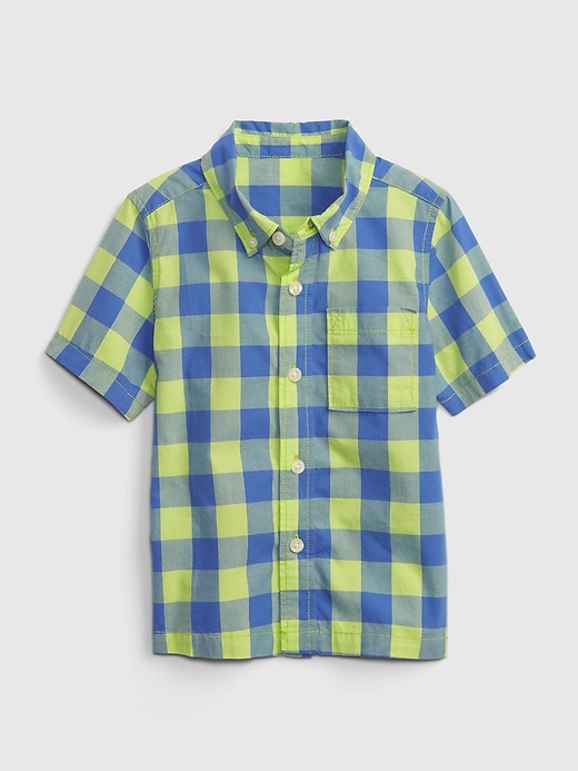 View large product image 1 of 3. Toddler Printed Poplin Button-Down Shirt