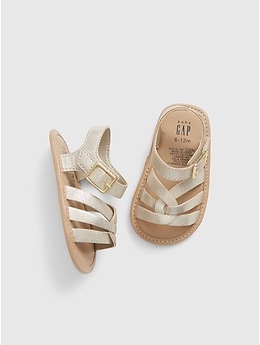 Baby Gap Girl's Spr '17 Metallic Silver Gladiator Sandal Shoes 5 Toddler NWT 