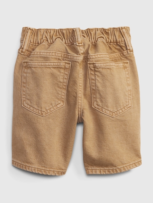 View large product image 2 of 3. Toddler '90s Loose Denim Khaki Shorts with Washwell