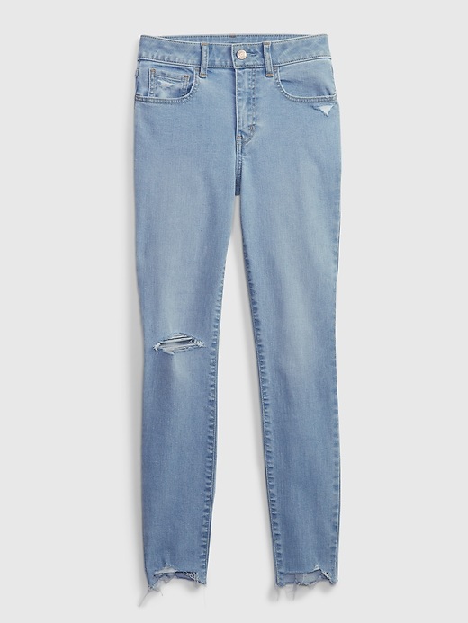 Gap Womne's Mid Rise Universal Jegging with Washwell (Light Blue Destroy)