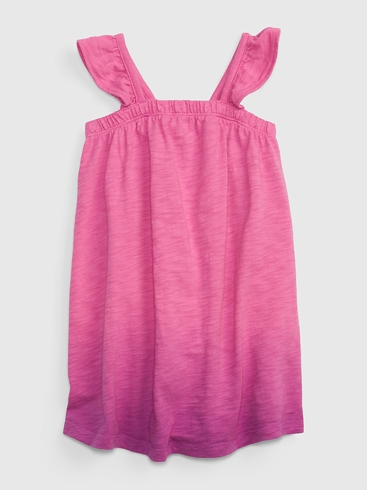1 of 8 showing, with the color pink of product Toddler Flutter Tank Dress