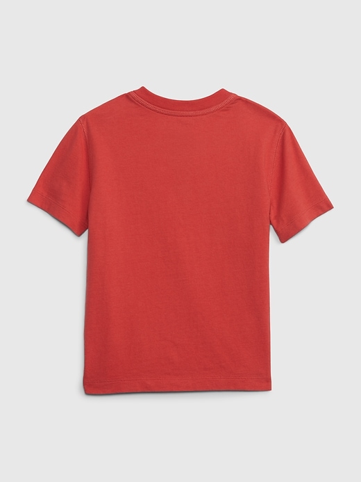 2 of 8 showing, with the color bird of paradise red of product Toddler Henley Pocket T-Shirt