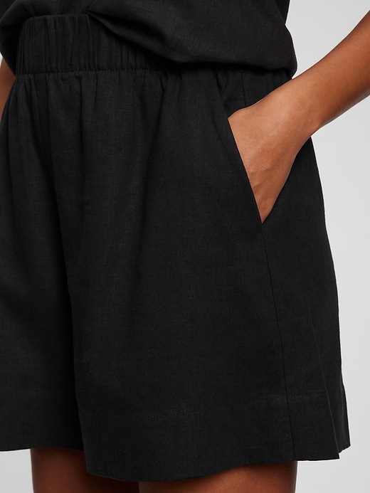 Linen Blend Pull-On Shorts | Gap