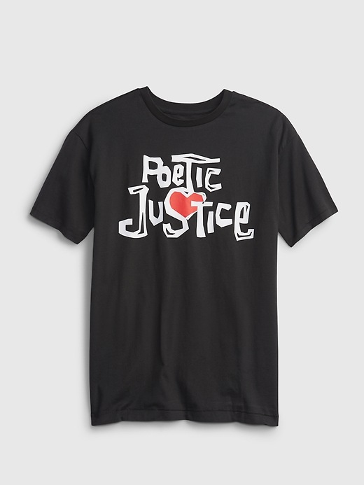 1 of 8 showing, with the color black of product Teen &#124 Poetic Justice Graphic Recycled Graphic T-Shirt