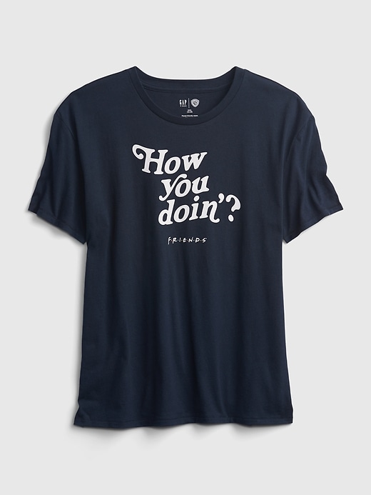 1 of 8 showing, with the color blue of product Teen &#124 Friends 100% Organic Cotton Graphic T-Shirt