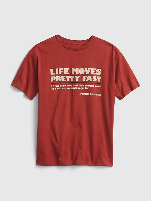 1 of 8 showing, with the color chimney of product Teen &#124 Ferris Bueller Recycled Polyester Graphic T-Shirt