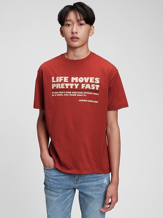 2 of 8 showing, with the color chimney of product Teen &#124 Ferris Bueller Recycled Polyester Graphic T-Shirt