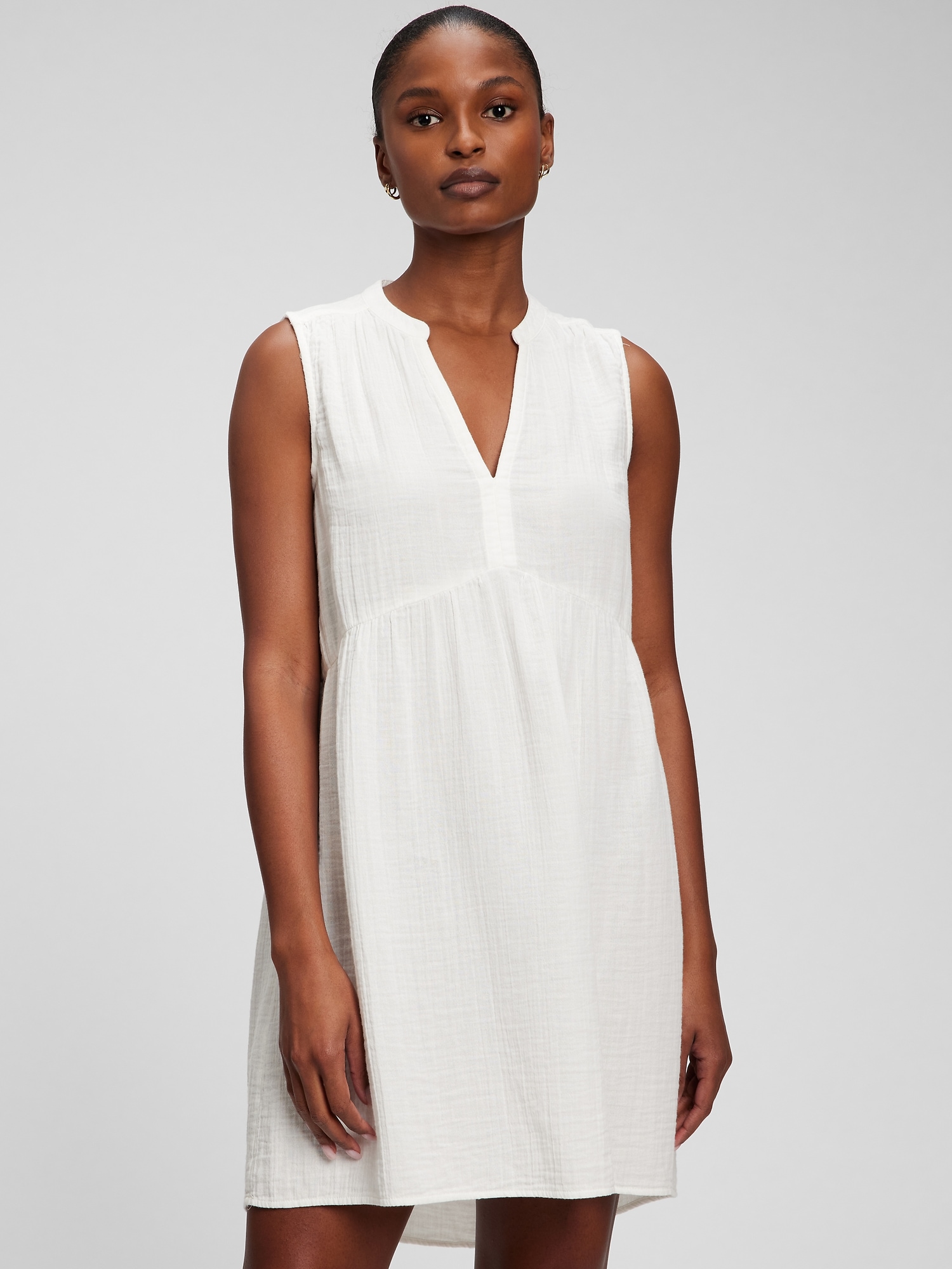 Crinkle Gauze Empire Waist Dress Gap