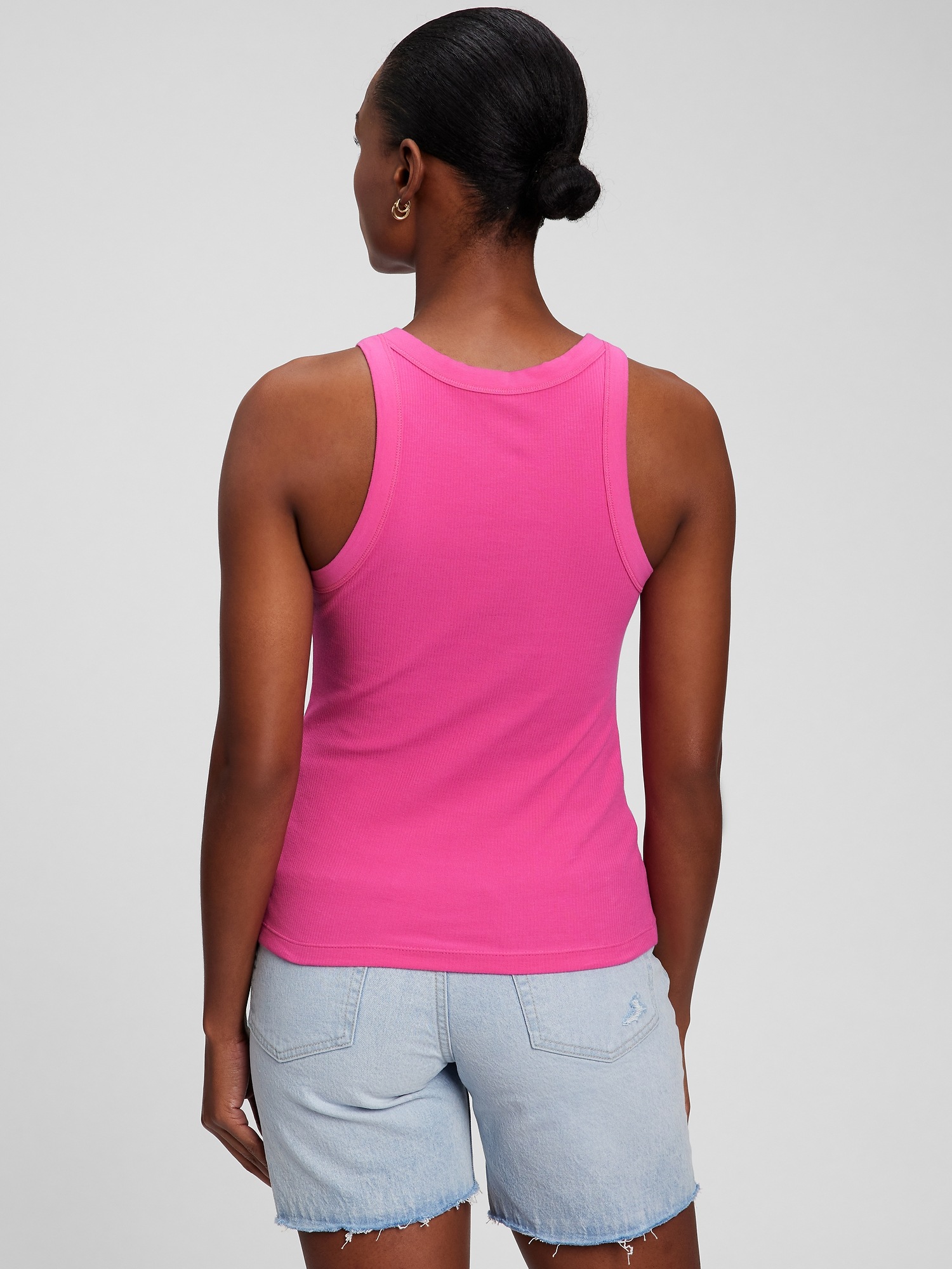 Rib Halter Tank Top Gap