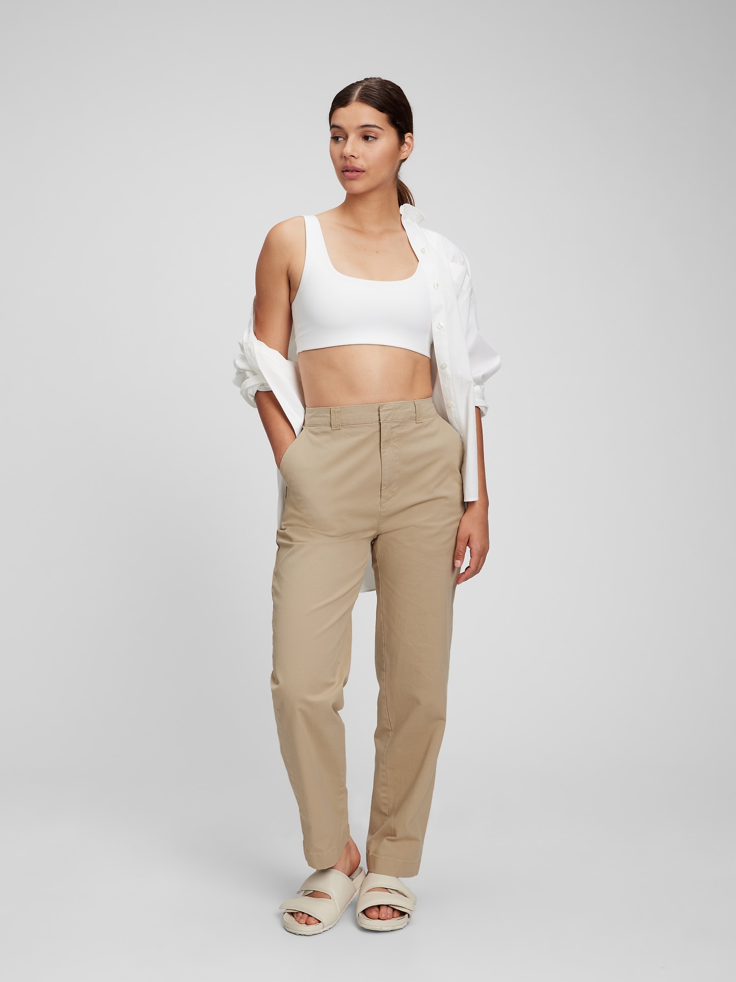 Gap Straight Up Khaki With Washwell In Khaki Tan