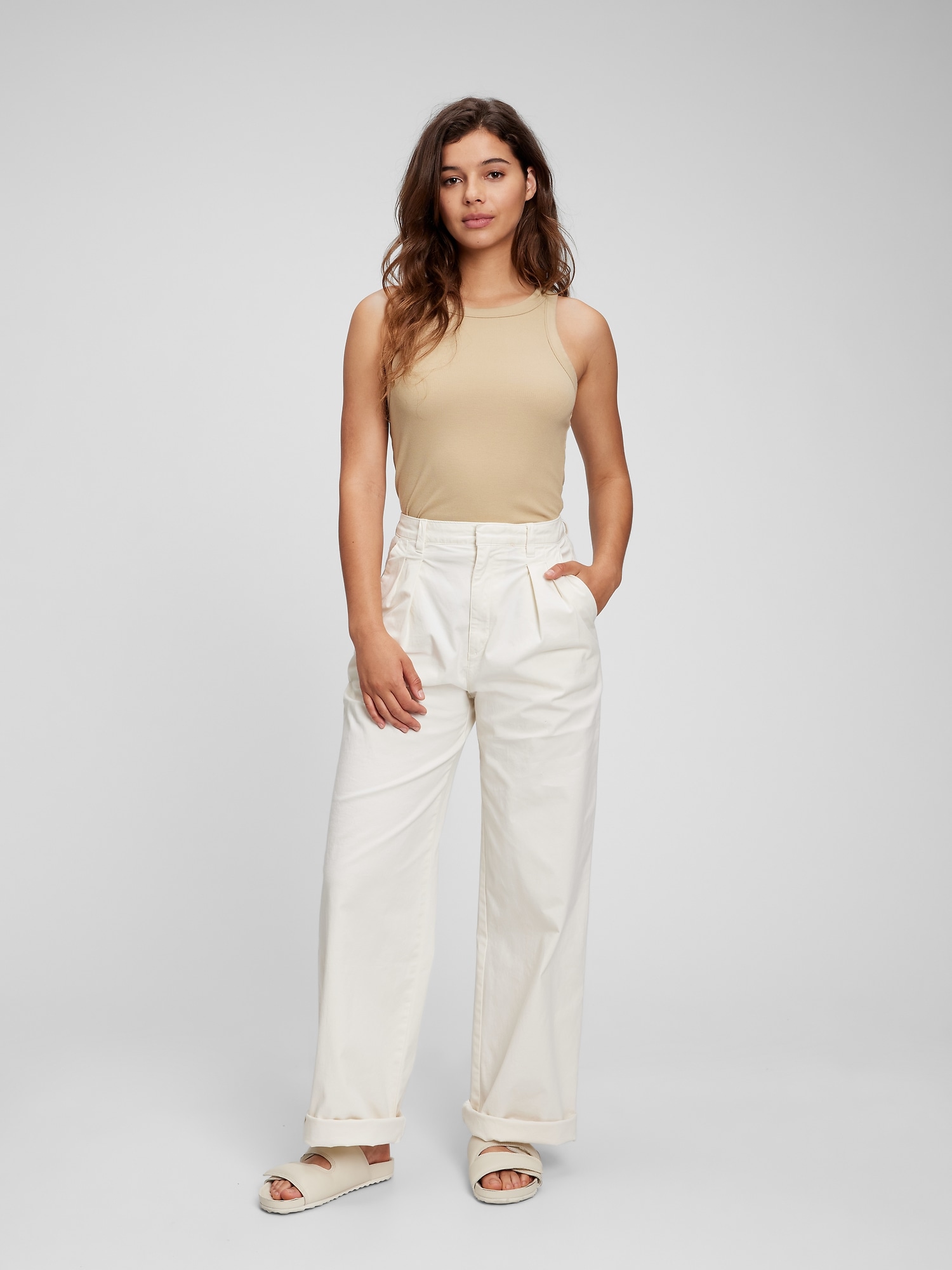 gap high rise chinos