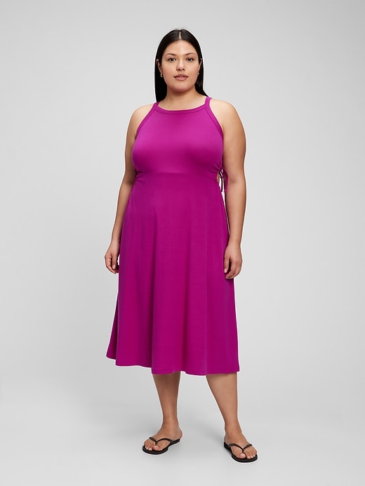 Image number 4 showing, Modern Side Tie Cutout Midi Dress