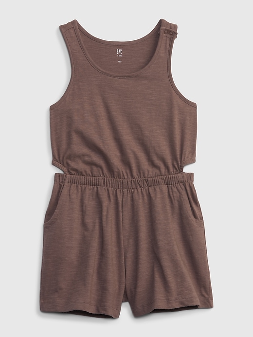 1 of 8 showing, with the color peppercorn brown of product Kids Cutout Romper