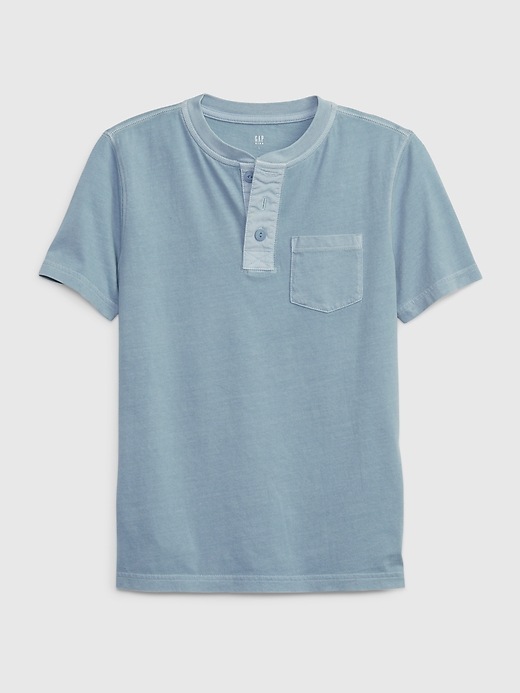 View large product image 1 of 1. Kids Henley Pocket T-Shirt