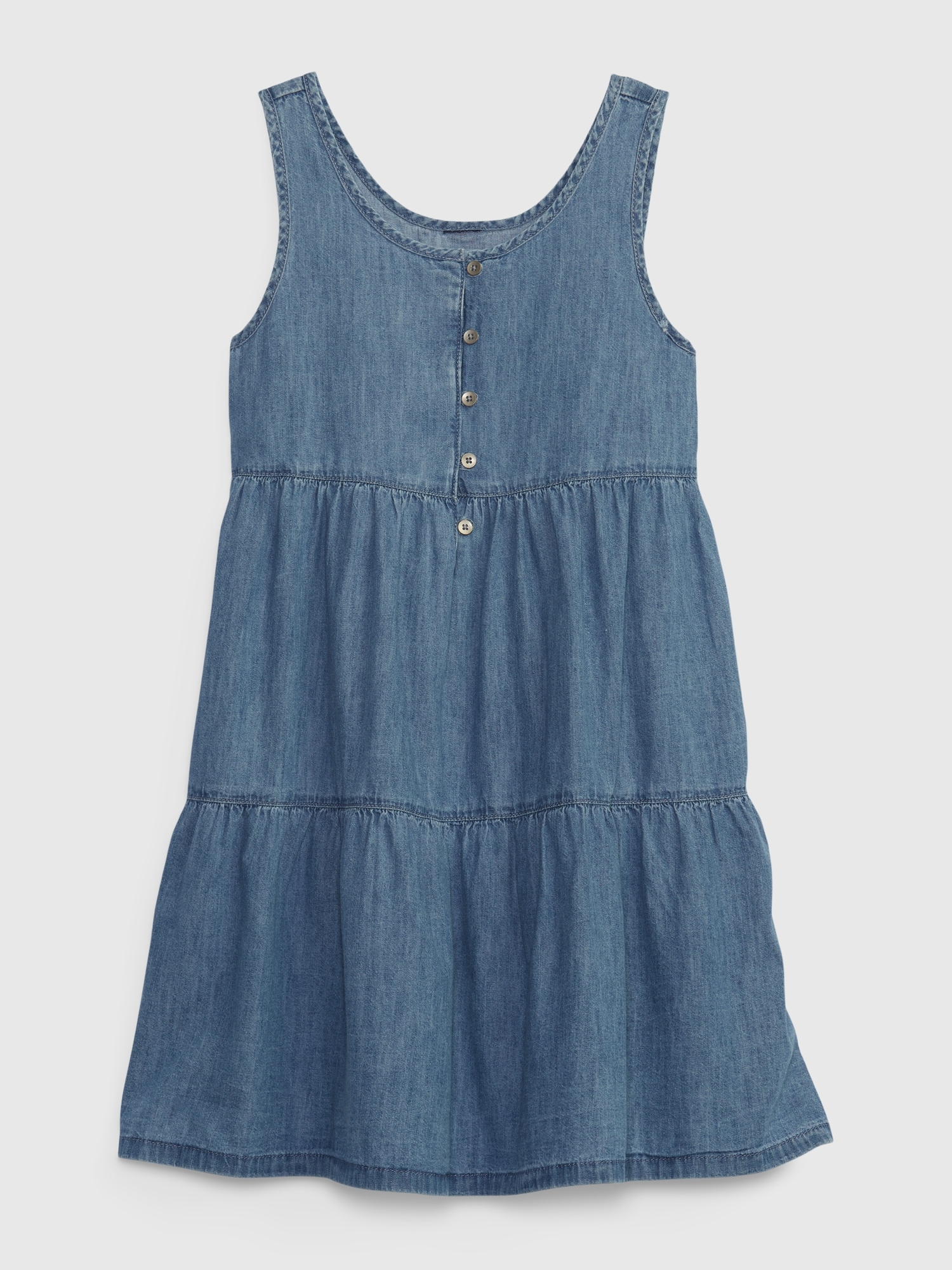 Kids Tiered Denim Tank Dress | Gap