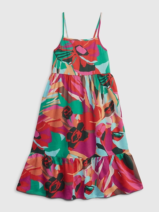 Image number 1 showing, Kids Floral Tiered Tank Dress