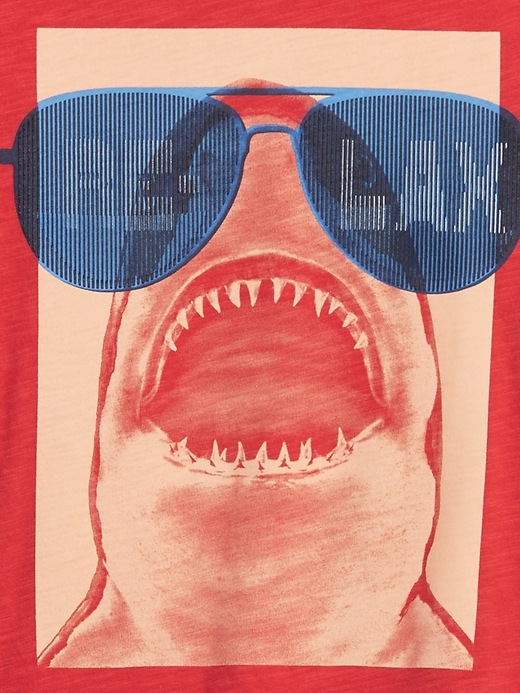 2 of 8 showing, with the color red of product Kids Interactive Graphic T-Shirt