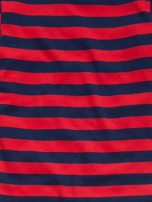 2 of 8 showing, with the color red stripe of product Kids 100% Organic Cotton Stripe PJ Set