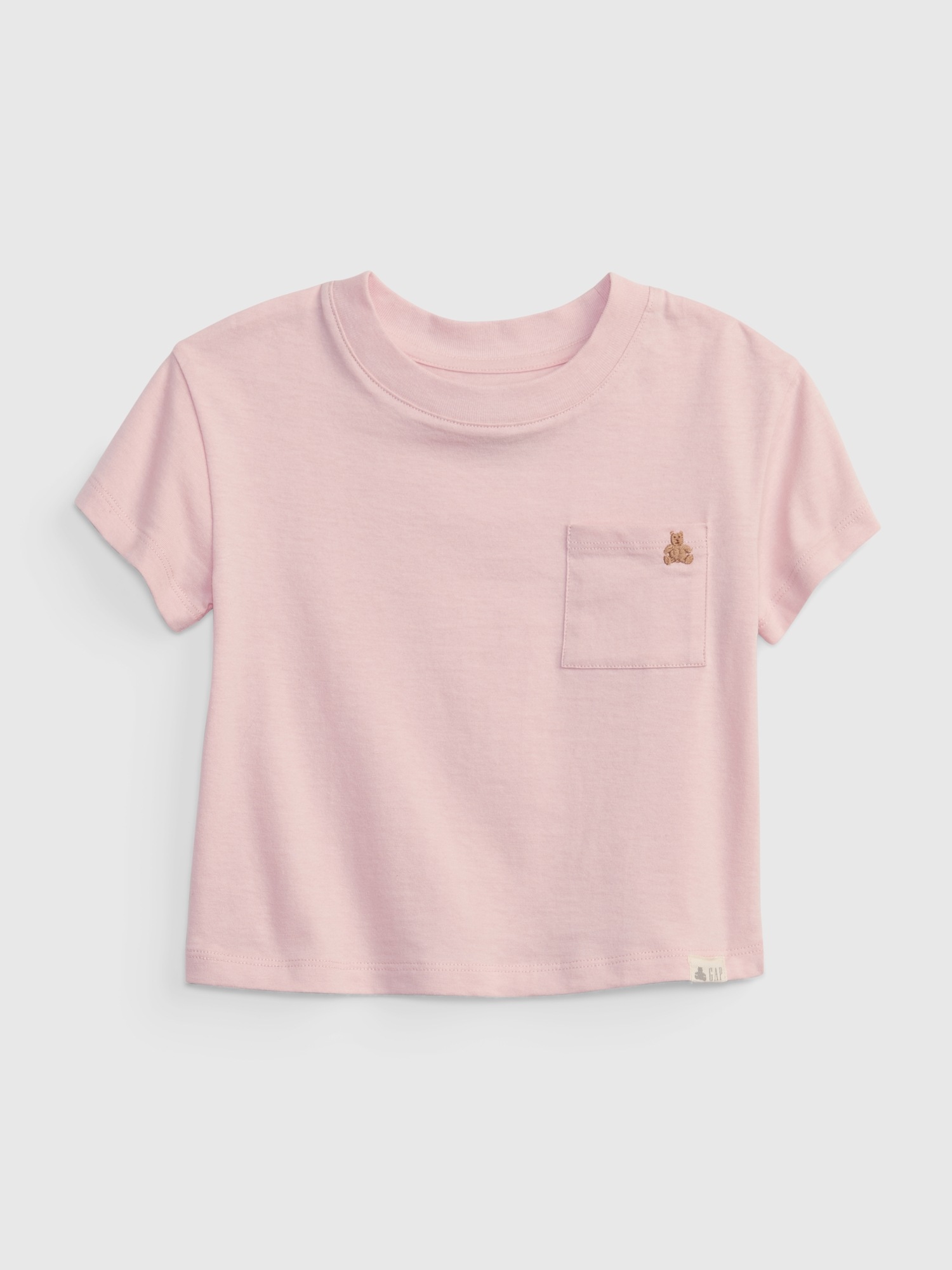 Gap Toddler 100% Organic Cotton Mix and Match Pocket T-Shirt pink. 1