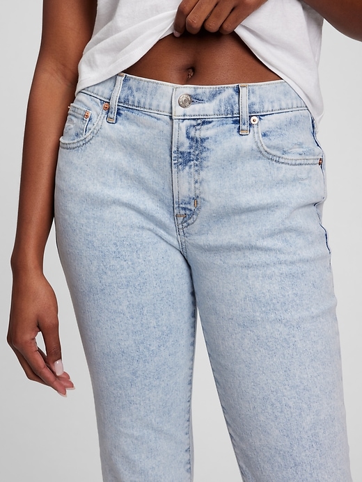 Image number 3 showing, Mid Rise Girlfriend Jeans with Washwell