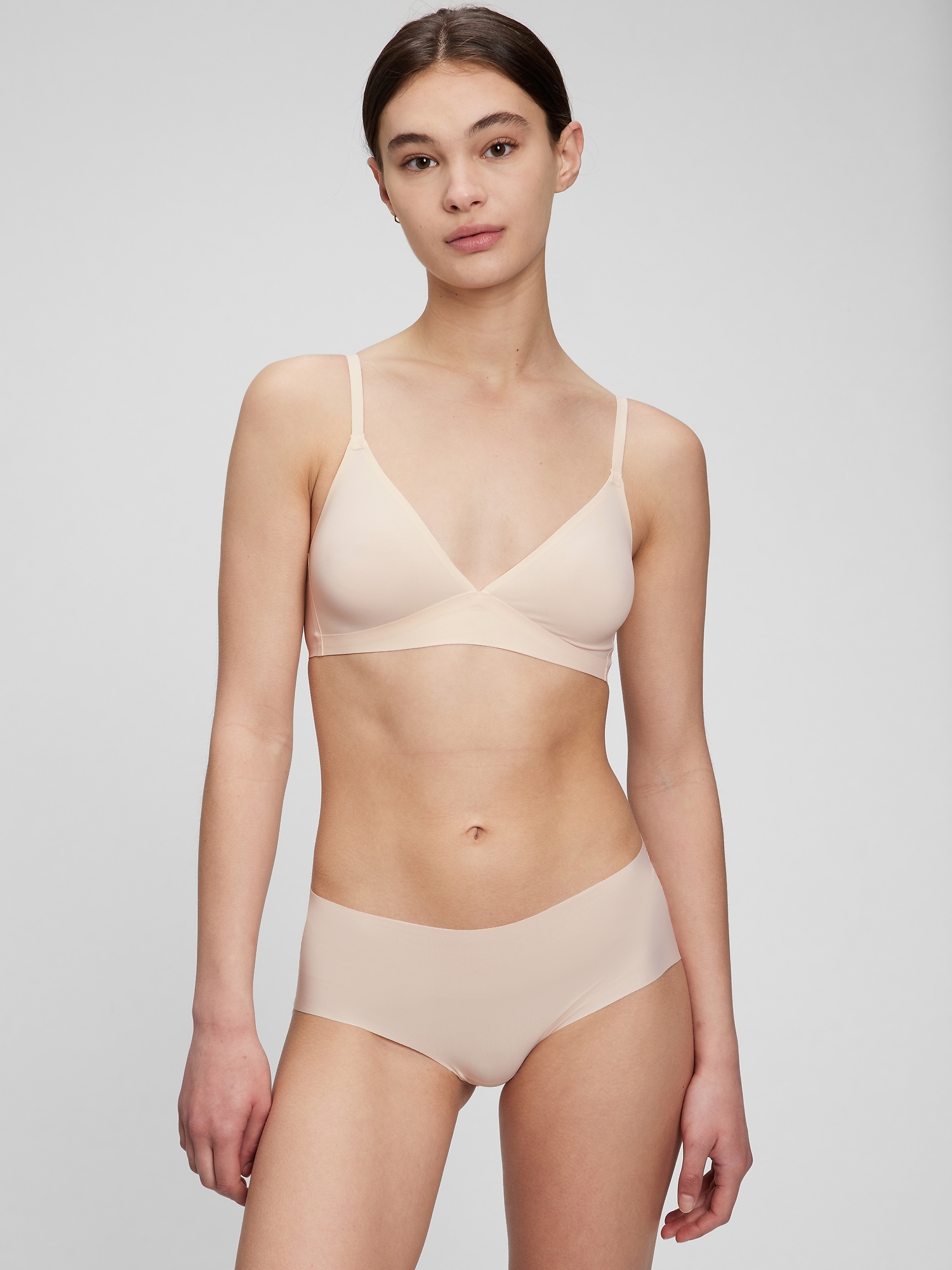 Gap No-show Bralette In Pale Warm Pink