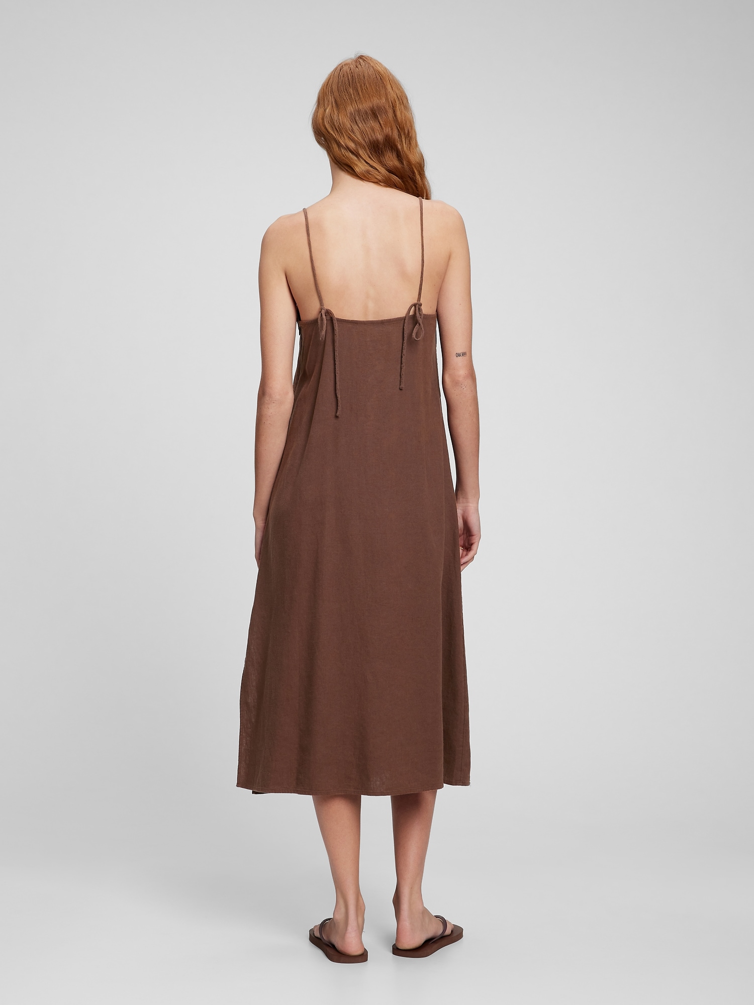 Linen Blend Cami Midi Dress | Gap