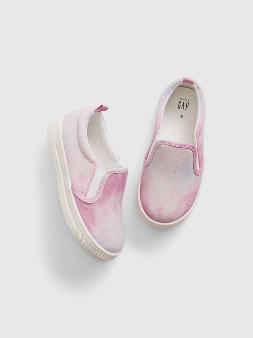 1 of 8 showing, with the color MULTI TIE DYE of product Toddler Tie-Dye Slip-On Sneakers
