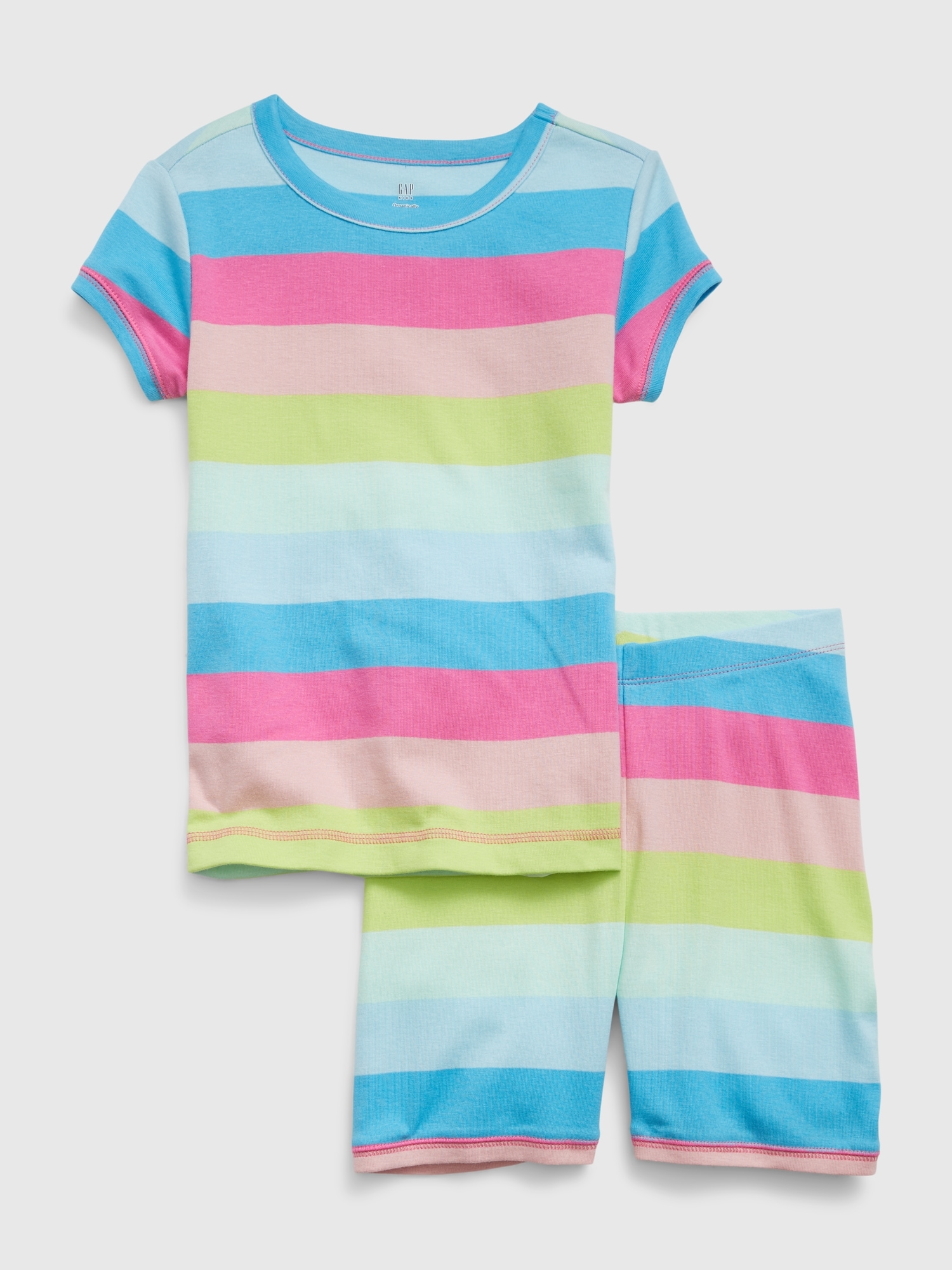 Kids 100 Organic Cotton Stripe PJ Shorts Set Gap