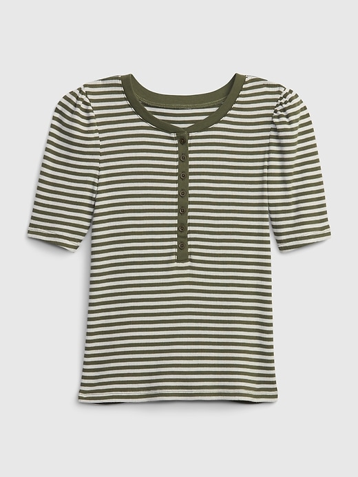 View large product image 1 of 1. Kids Rib Henley T-Shirt