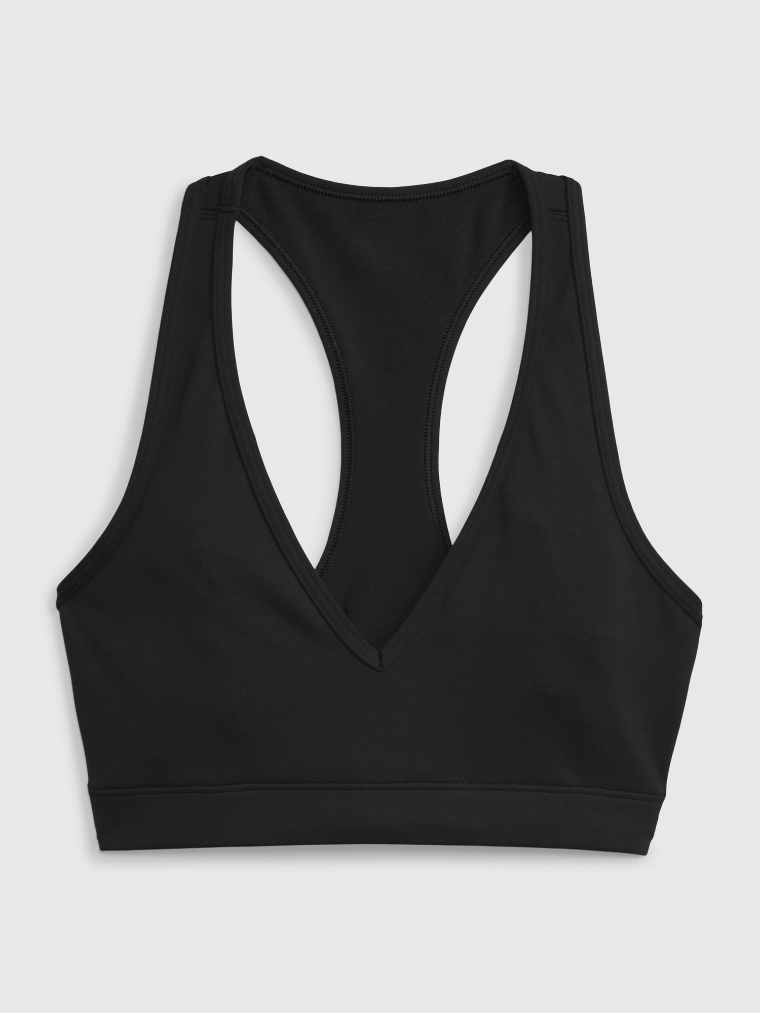 GapFit VNeck Racerback Sports Bra in Eclipse Gap