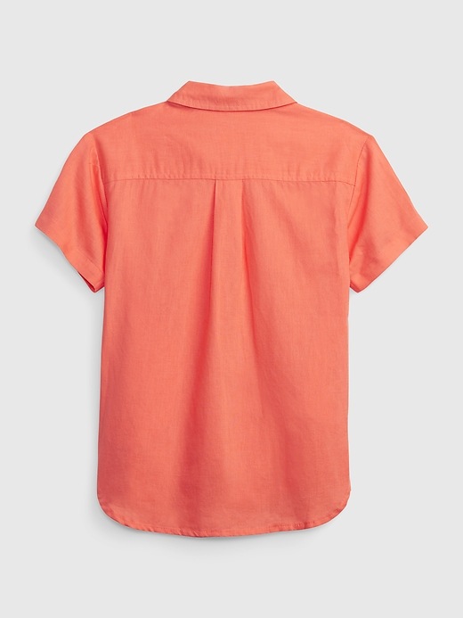 Toddler Linen-Cotton Oversized Shirtdress