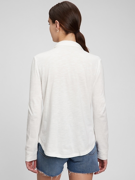 Soft Knit ButtonFront Shirt Gap