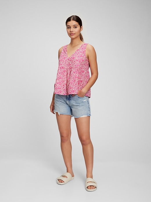 Image number 1 showing, Tiered V-Neck Tank Top