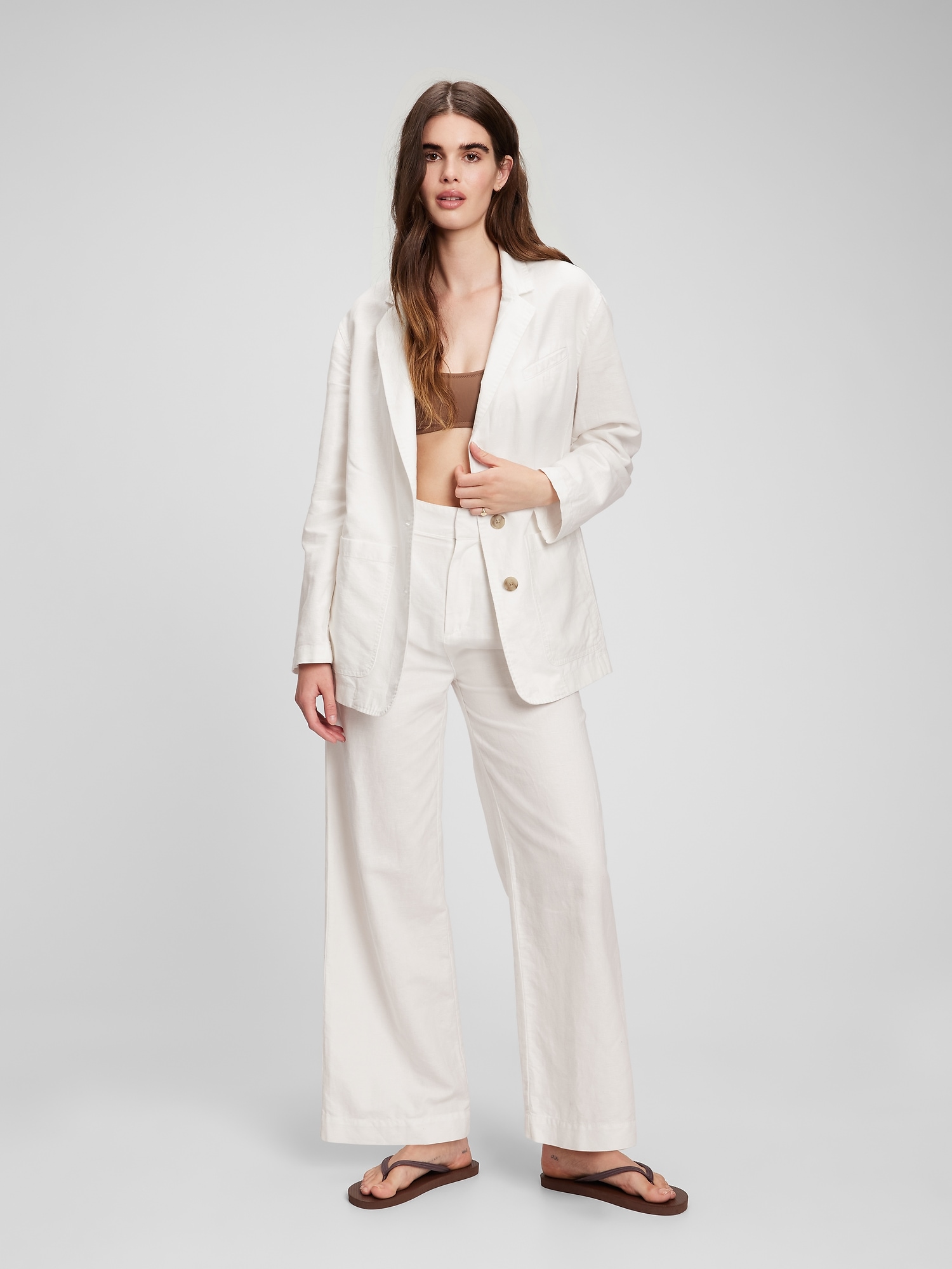 gap.com | Linen-Cotton Oversized Blazer