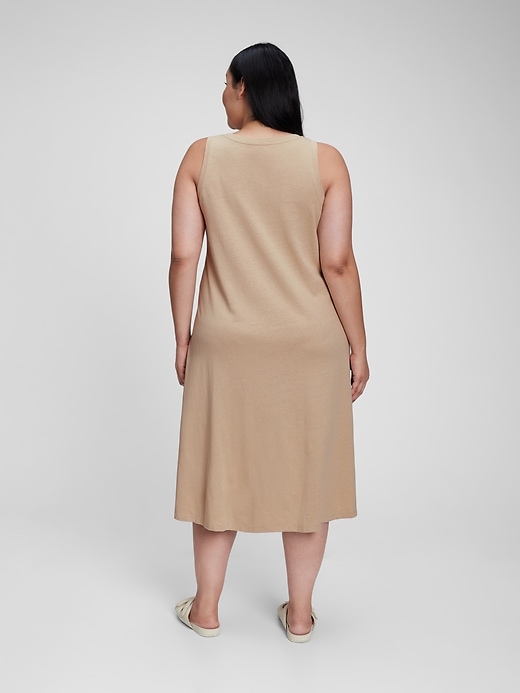 Image number 5 showing, Linen Cotton Hi-Low Tank Dress