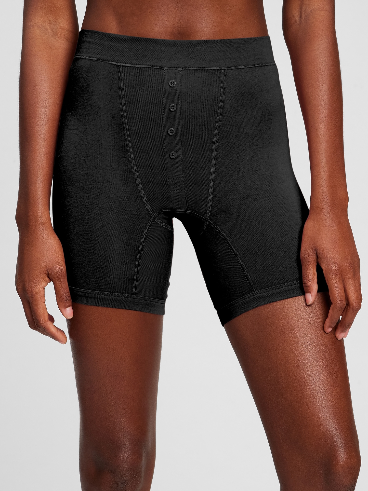 Gap High Rise Organic Cotton Boxer Briefs black. 1