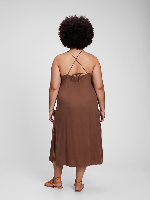 Image number 5 showing, Linen Blend Cami Midi Dress