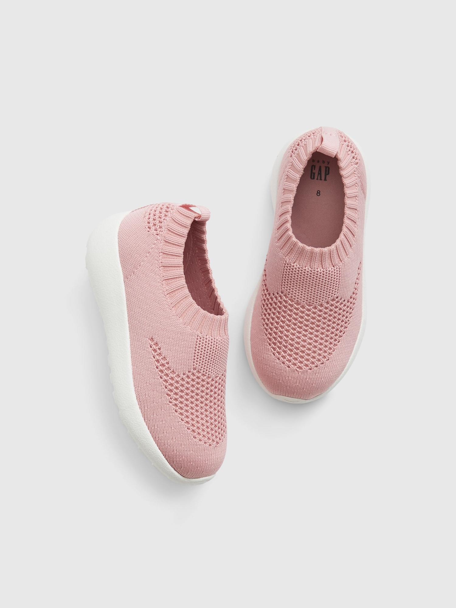 Gap Babies' Toddler Knit Pull-on Sneakers In Pink Standard