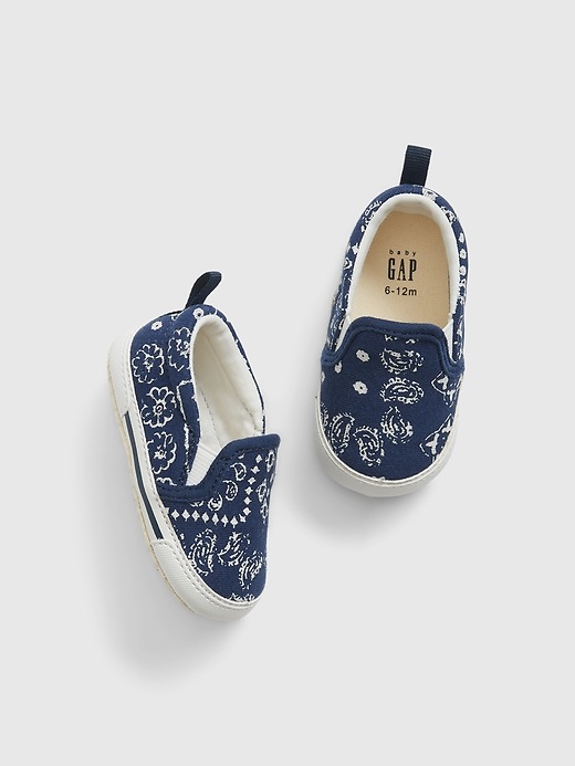 View large product image 1 of 1. Baby Bandana Print Slip-On Sneakers