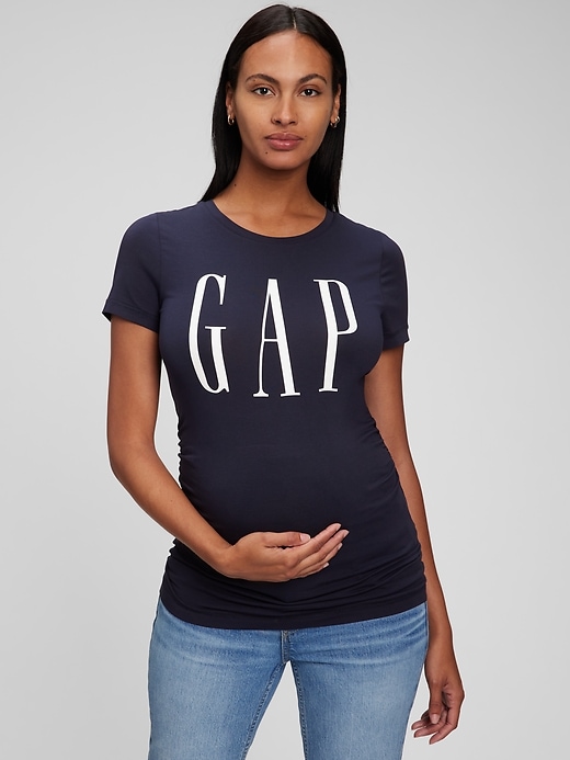 1 of 8 showing, with the color dark night of product Maternity Gap Logo T-Shirt
