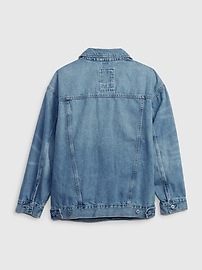 View large product image 3 of 4. Teen Oversized Denim Jacket with Washwell