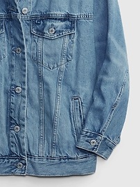 View large product image 4 of 4. Teen Oversized Denim Jacket with Washwell